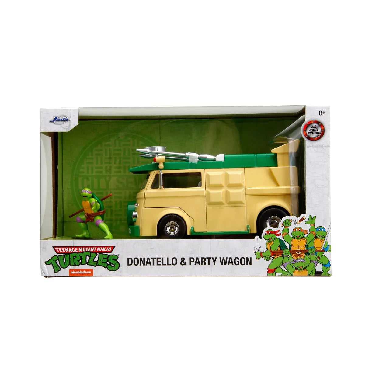 Teenage Mutant Ninja Turtles (Hollywood Rides) Die-Cast Metal Party Wagon with Donatello 34529 LOW STOCK