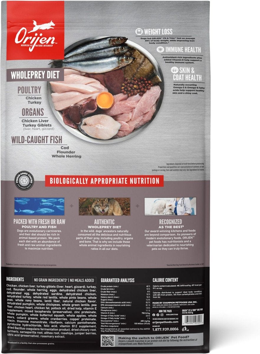 ORIJEN Grain Free Fit & Trim Dry Dog Food