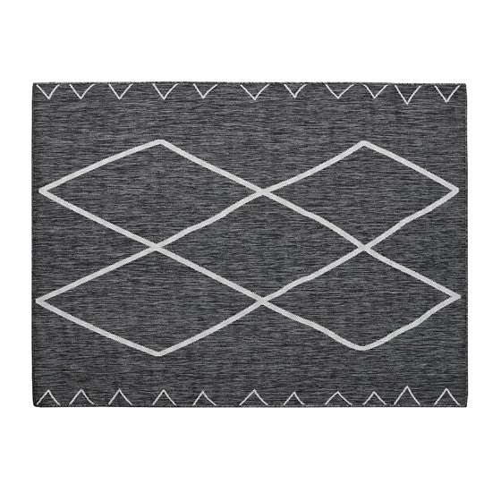 Brink Indoor/Outdoor Area Rug/ Grey and White