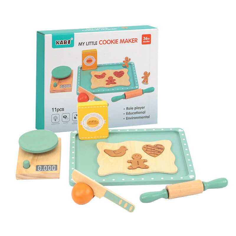 Wooden Pretend Play Set Toaster Bread Maker Coffee Machine Bender Mixer Wood Kitchen Items Accessories Toy Kids Toys for Girls
