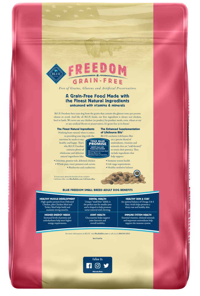 Blue Buffalo Freedom Grain Free Chicken Recipe Small Breed Adult Dry Dog Food