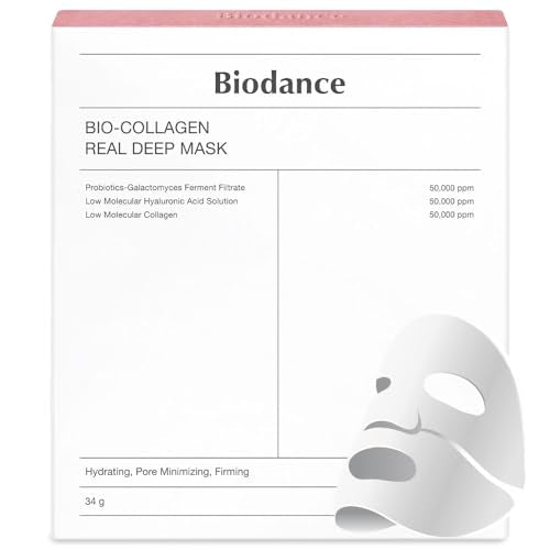 BIODANCE Bio-Collagen Real Deep Mask, Hydrating Overnight Mask, Pore Minimizing, Elasticity Improvement, 34g x4ea