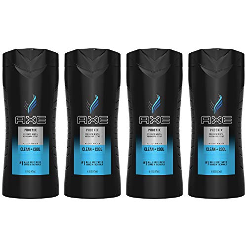 AXE Phoenix Body Wash for Men 16 Fl Oz (Pack of 4) (Packaging may vary)