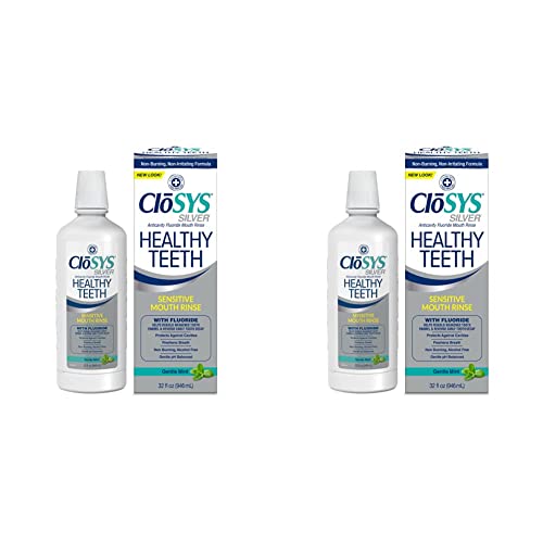 CloSYS Healthy Teeth Oral Rinse Mouthwash - 32 Fl Oz (Pack of 2)