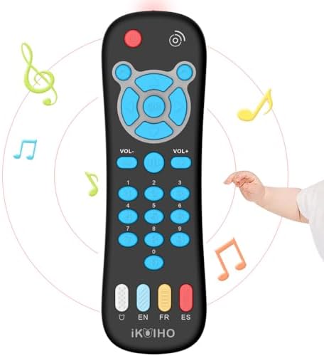 Baby Remote Control Toy for 1 Year Old Boys Girls Gifts Realistic Toddler TV Remote Toy with Music and Light Early Education Learning Toy Remote Kid Infant Baby Toys for 6 to 12 Months 12 to 18 Months
