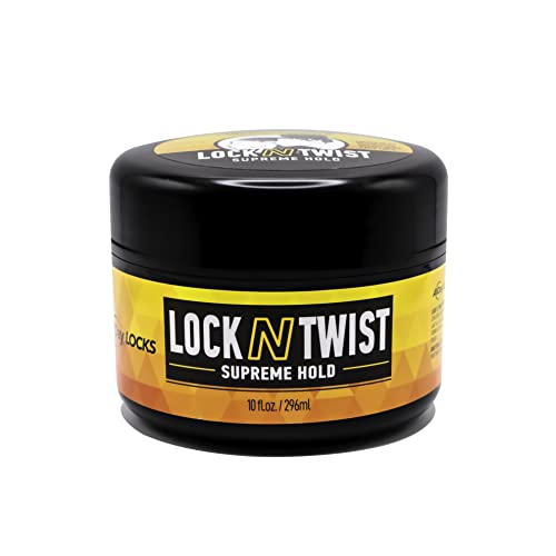 AllDay Locks Lock N Twist | Locking Gel, Re-Twist Locks, Supreme Hold | Smooths & Tames Frizz, Flake Free, Soft Finish | 10 oz