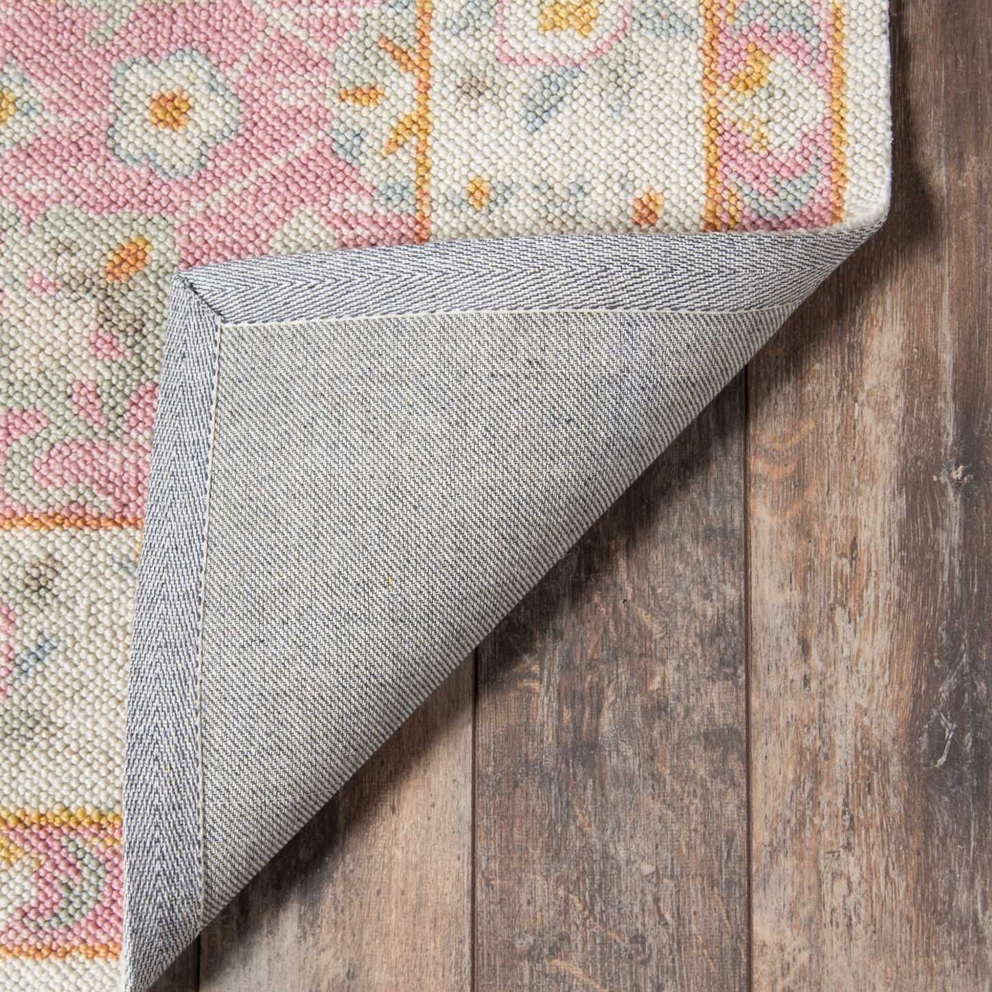 Ana Pink Wool Area Rug