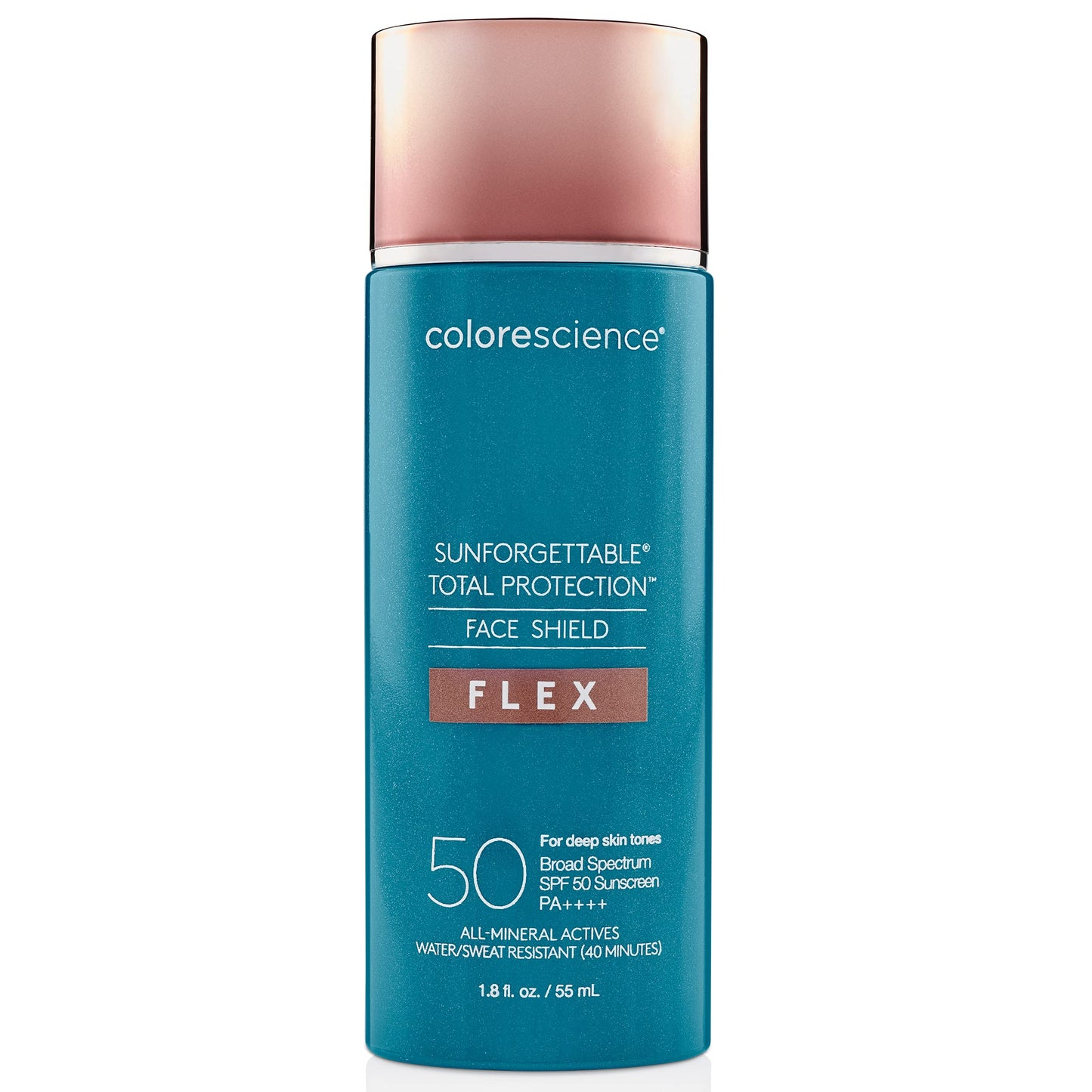 Colorescience Total Protection Face Shield Flex SPF 50, Zinc Oxide Formula, Deep, 1.8 Fl oz.