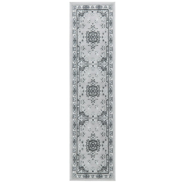 Soft Shag Rug for Bedroom Grey 86 x 21 Inches
