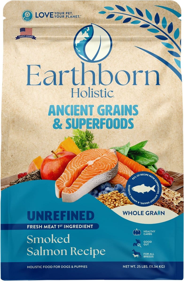 Earthborn Holistic Unrefined Smoked Salmon with Ancient Grains & Superfoods Dry Dog Food