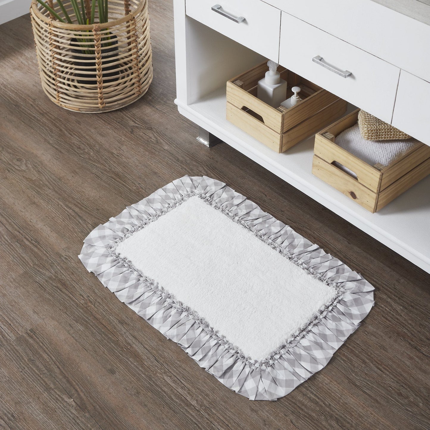 Annie Grey Buffalo Check Bathmat 20x30"