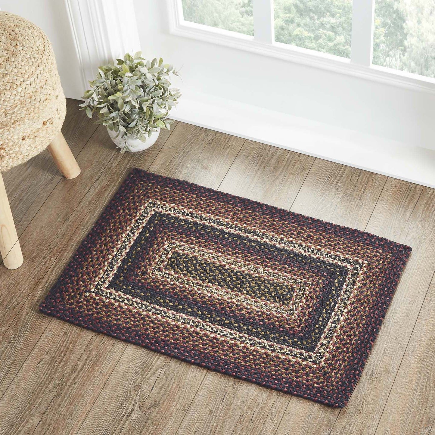 Beckham Rectangle Braided Rug 20x30" - with Pad