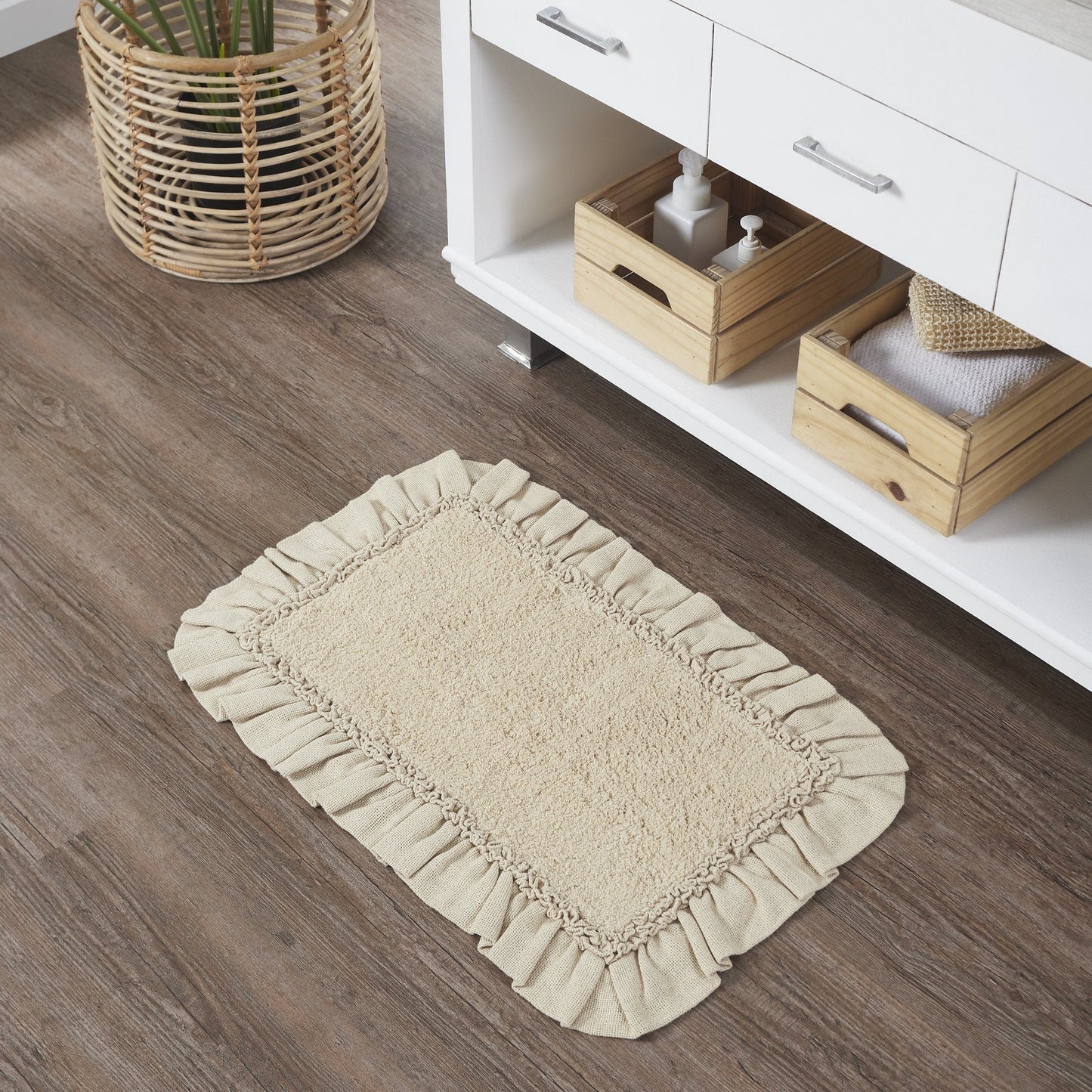 Burlap Vintage Bathmat 20x30"