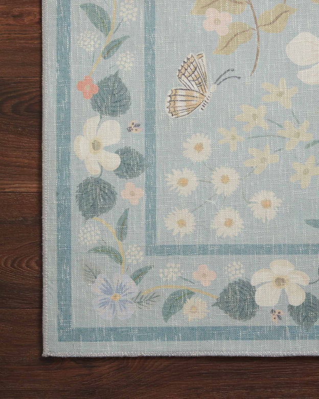Rifle Paper Co x Loloi Cotswolds Rug - Willow Sky