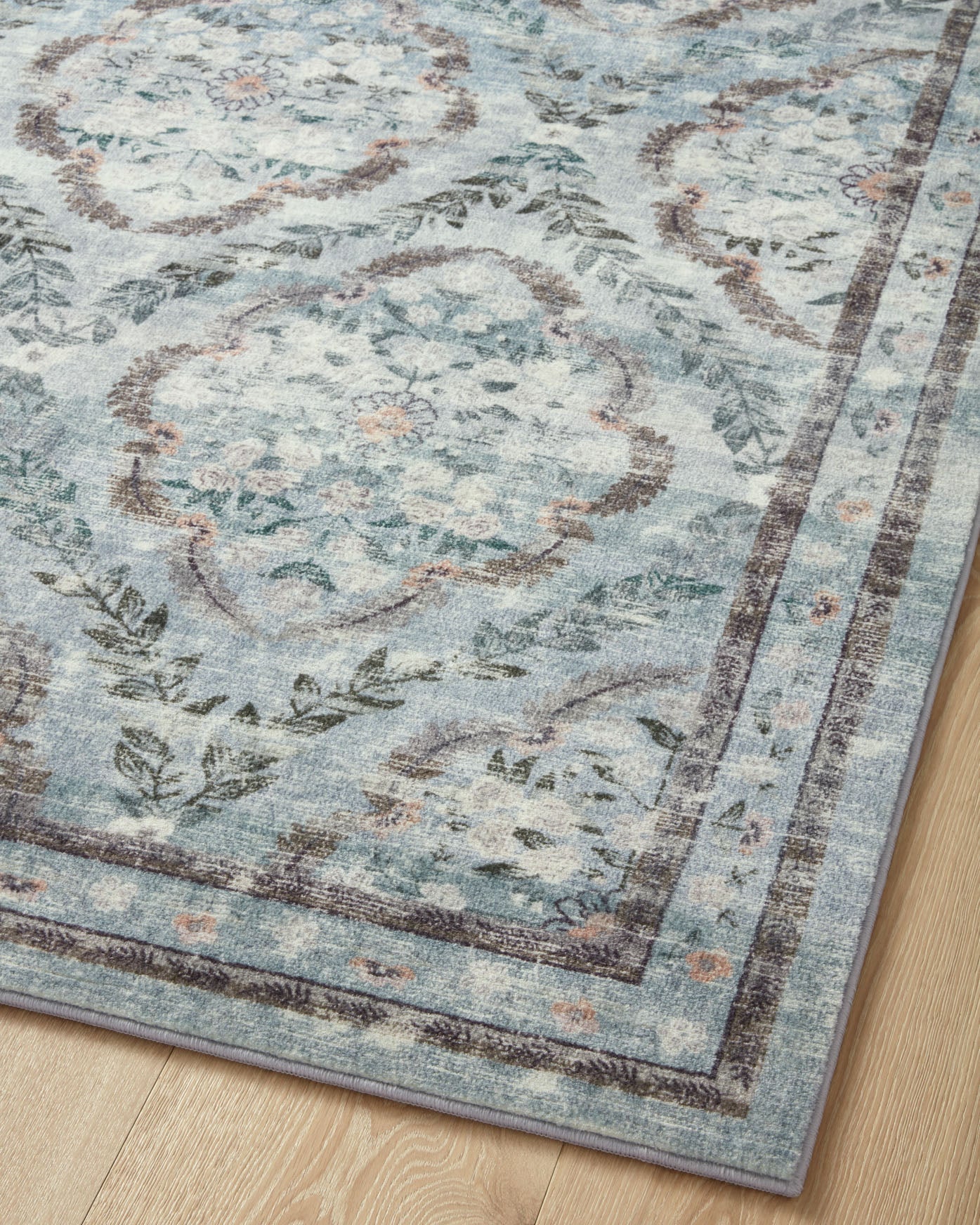 Rifle Paper Co x Loloi Courtyard Rug - Chateau Blue