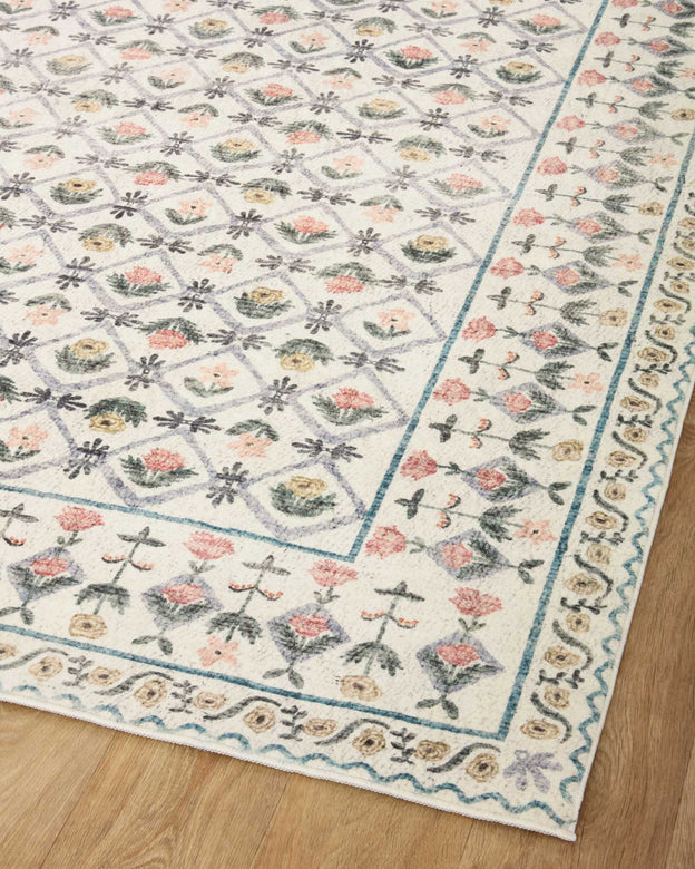 Rifle Paper Co x Loloi Eden Rug - Lattice Ivory