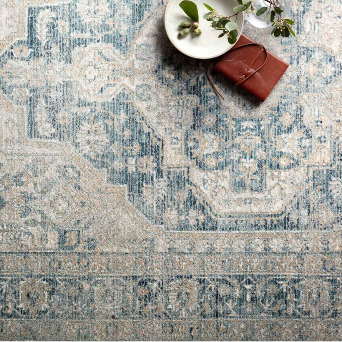 Elise Neutral Blue Rug