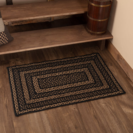 Farmhouse Star Rectangle Braided Rug 24x36"
