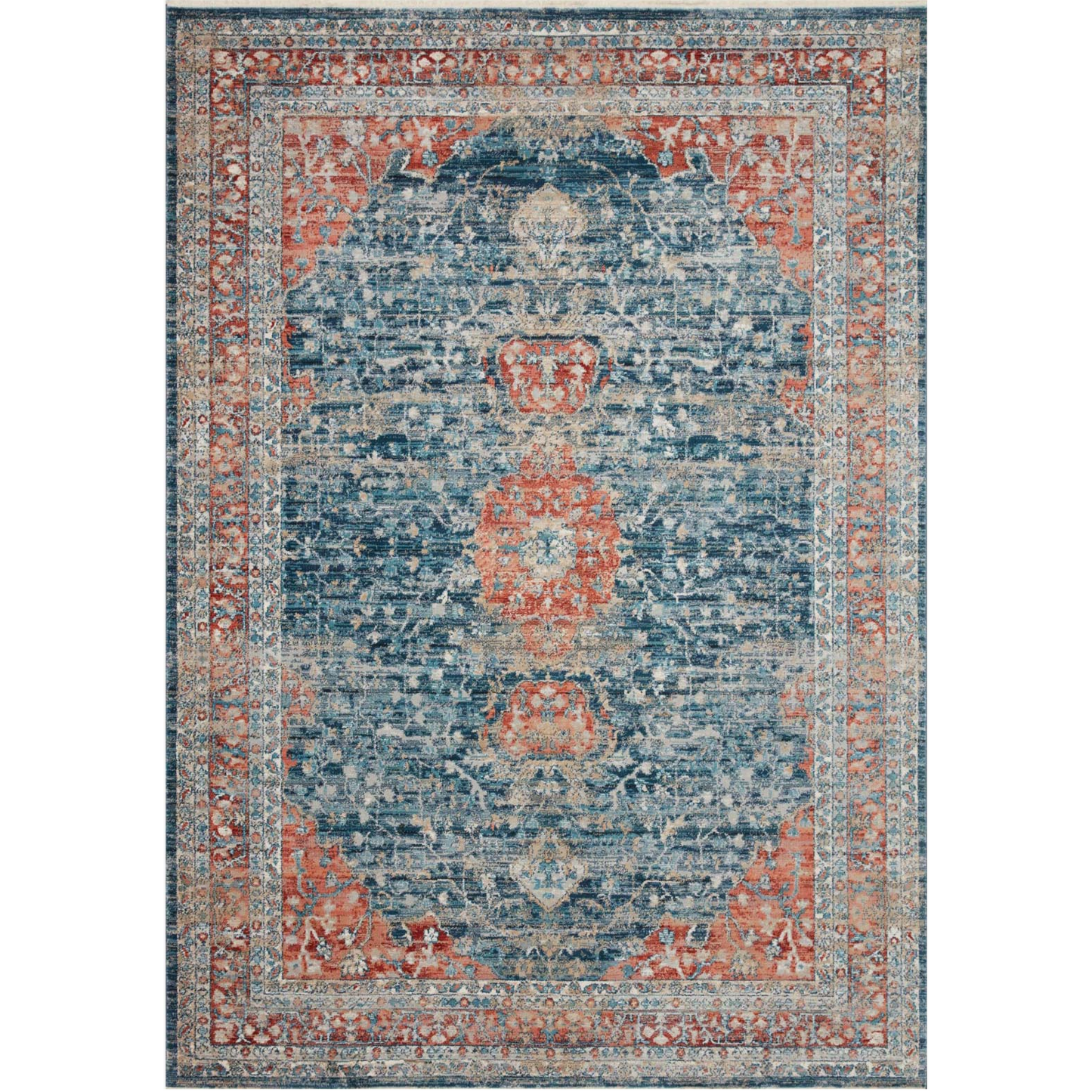 Elise Navy Red Rug