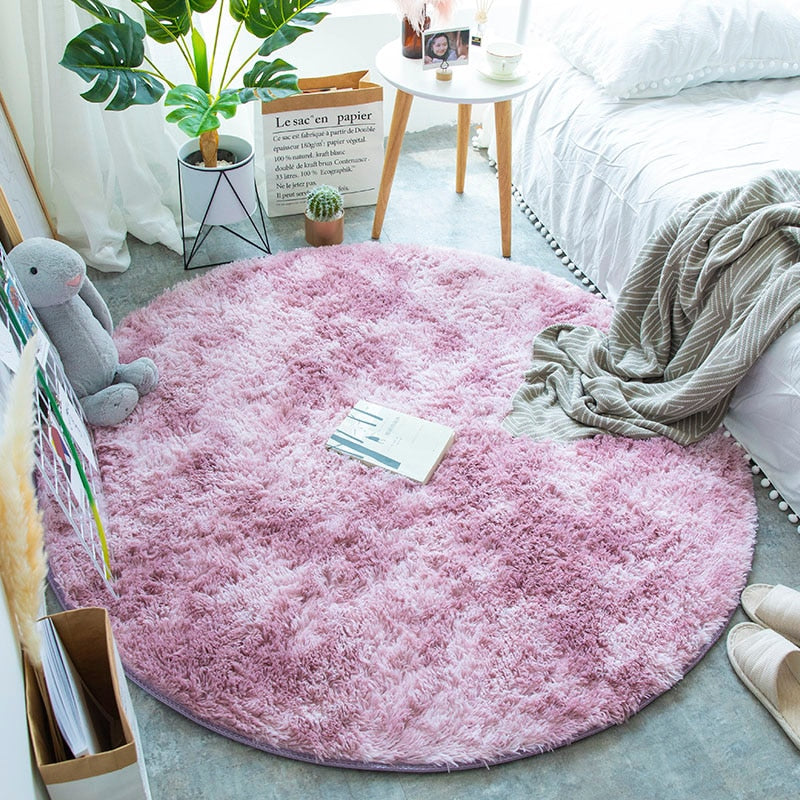 Bubble Kiss Thick Round Plush Rug