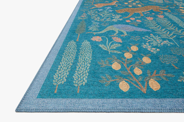 Rifle Paper Co x Loloi Menagerie Rug - Les Fauves Marine (Final Sale)