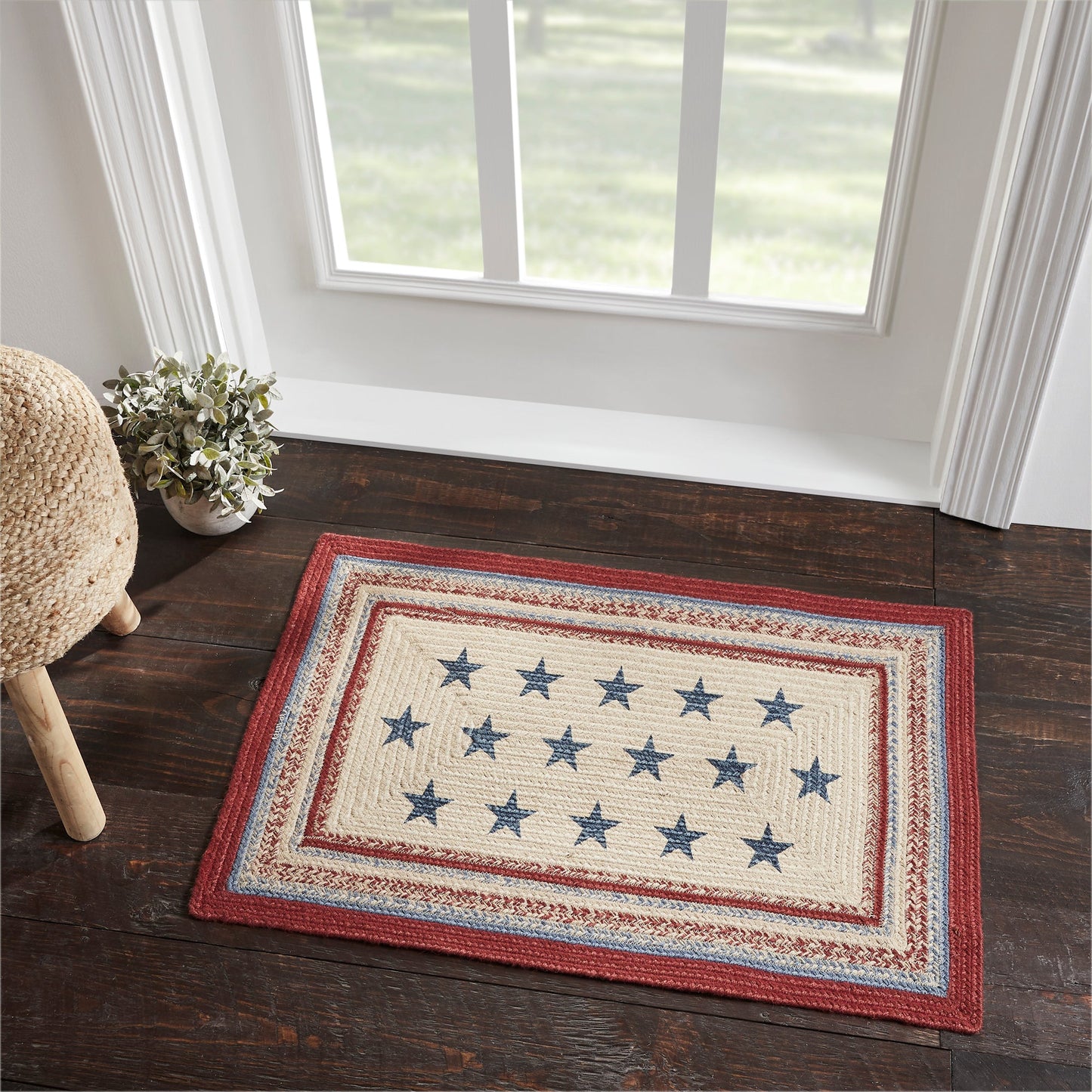 Celebration Rectangle Braided Rug 24x36" - With Pad