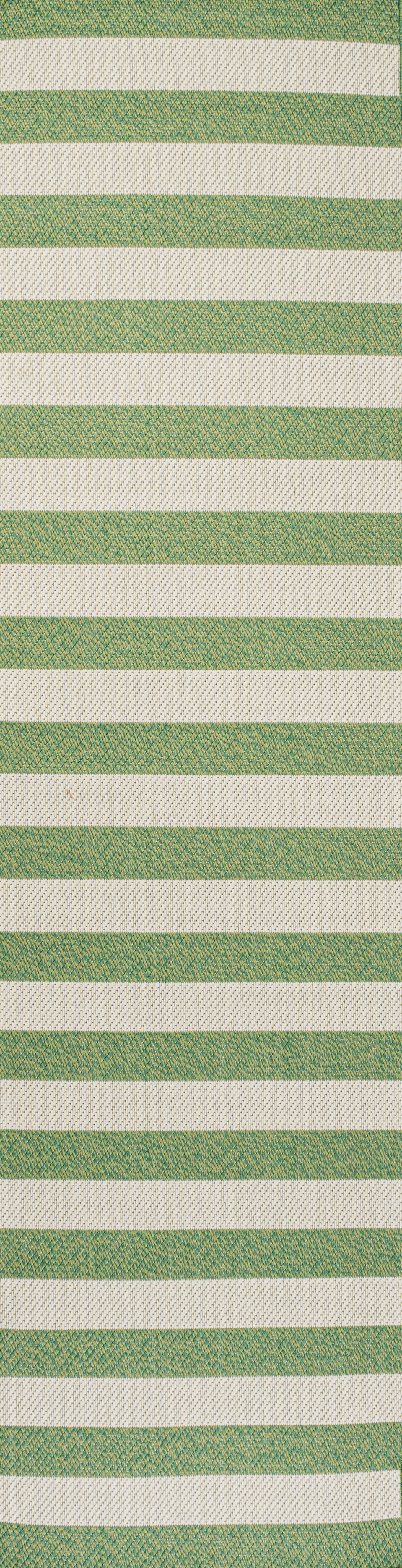 Two-Tone Wide Stripe Indoor/Outdoor Area Rug (5 Colors, 5 Sizes)