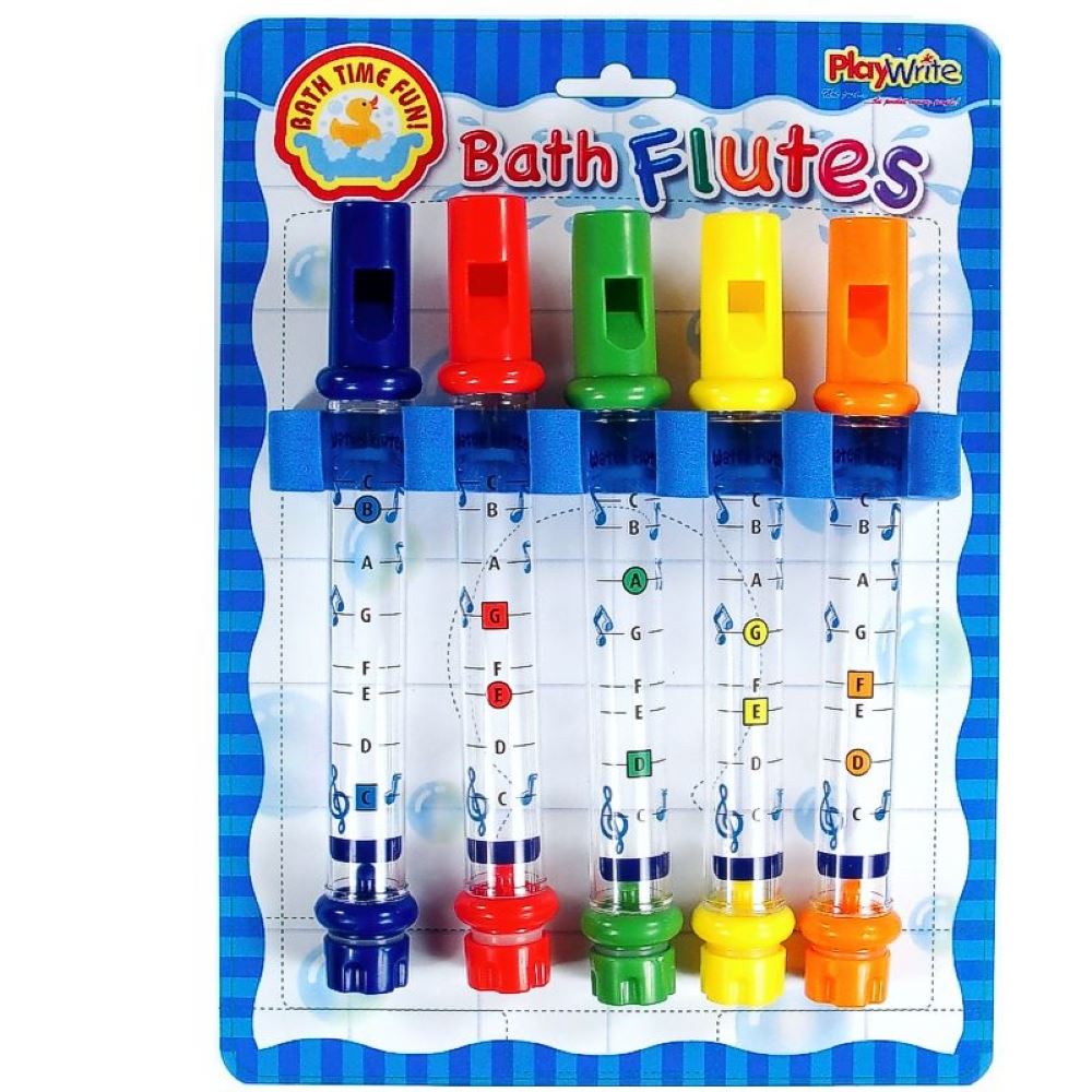 Children's Set of Five Bath Time Water Flutes Musical Bath Toy