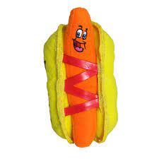 Tuffy Funny Food - Hotdog Dog Toy