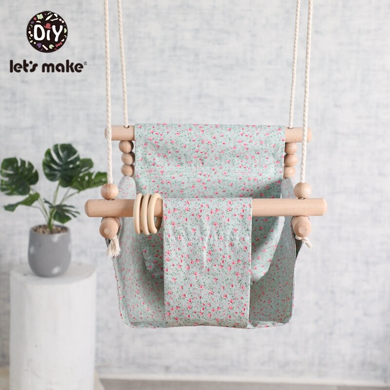 Let'S Make Cotton Baby Swing Chair Hanging Wood Children Kindergarten Toy Outside Indoor Beach Basket Swinging  Chair Baby Toy