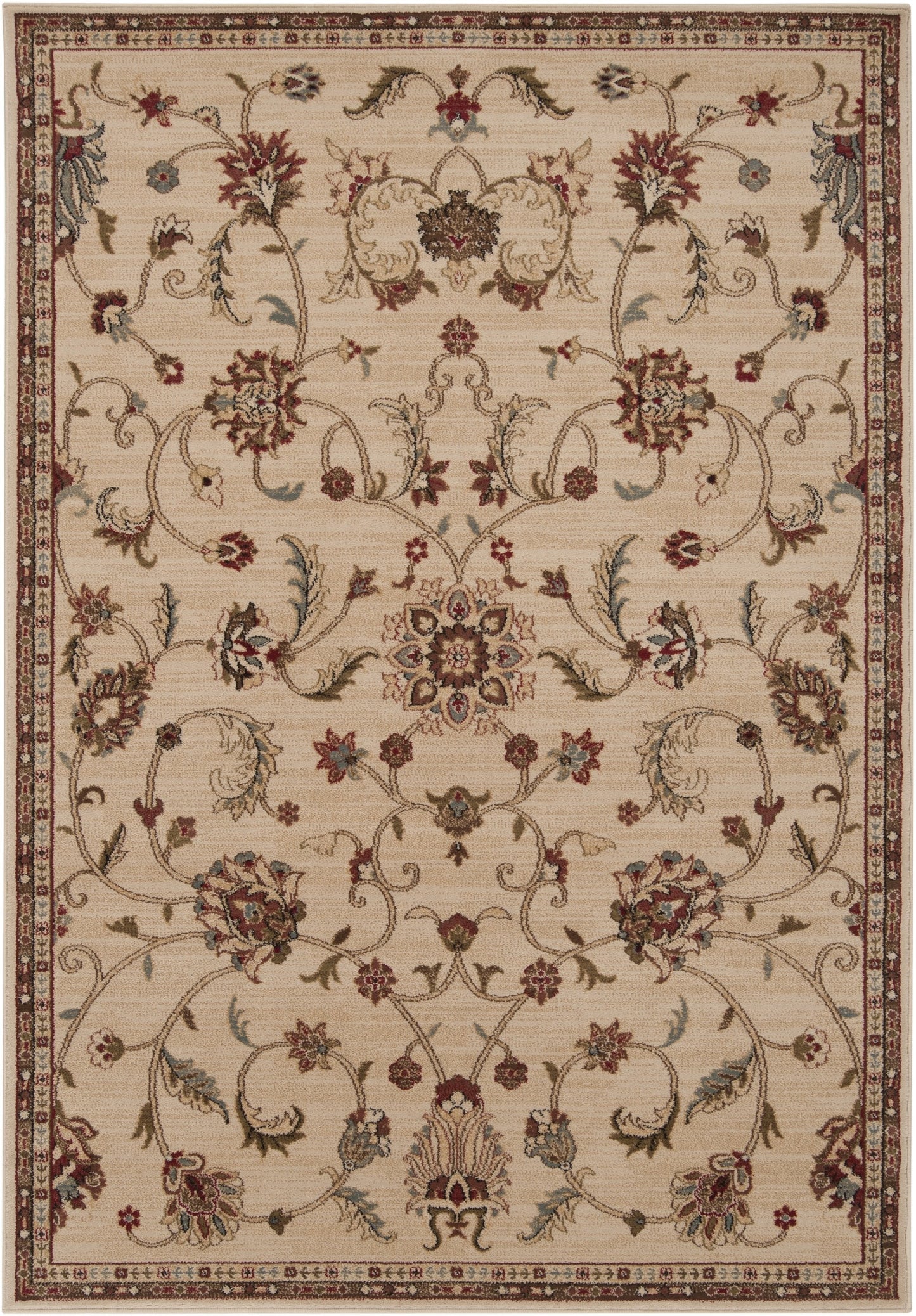 Svelte Khaki Tan Dark Brown Polypropylene Area Rug - 39x24