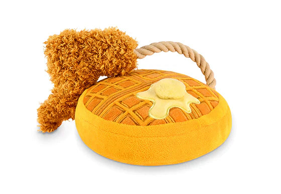 P.L.A.Y Mini Chicken & Waffles Dog Toy