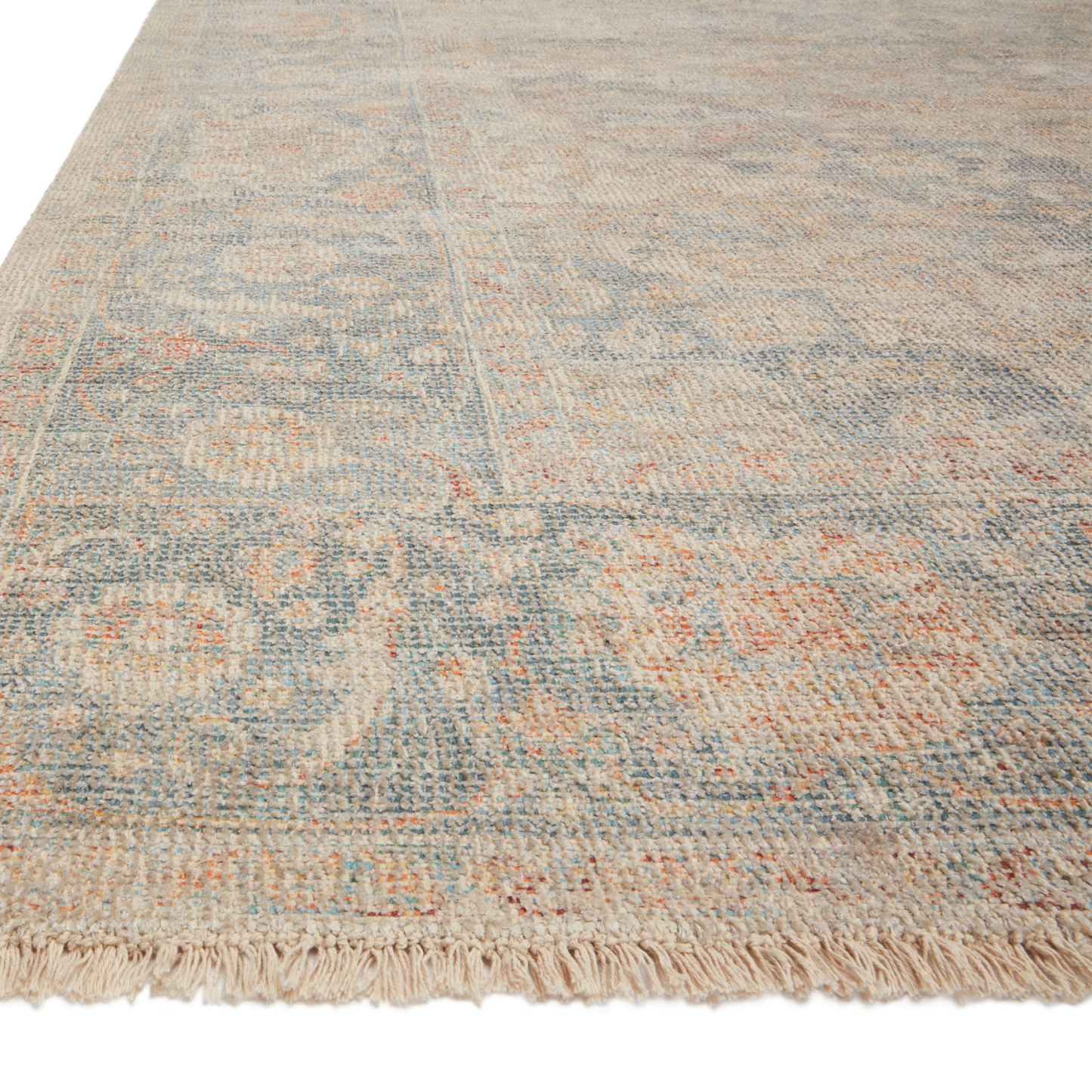 Priya Bone / Bluestone Area Rug