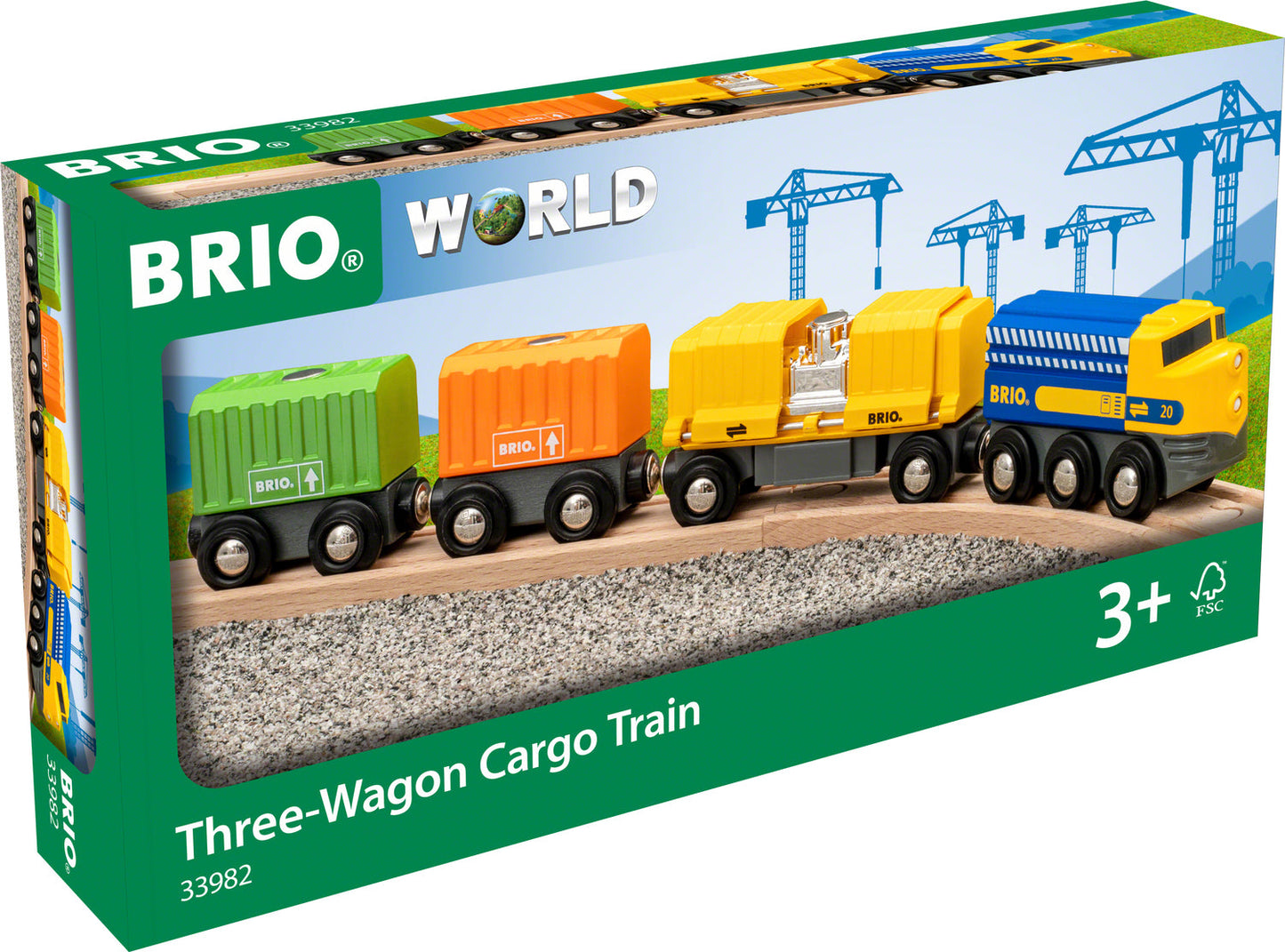 Three-Wagon Cargo Train