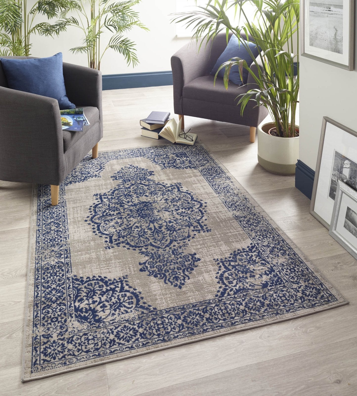 Saville Grey Blue Rug