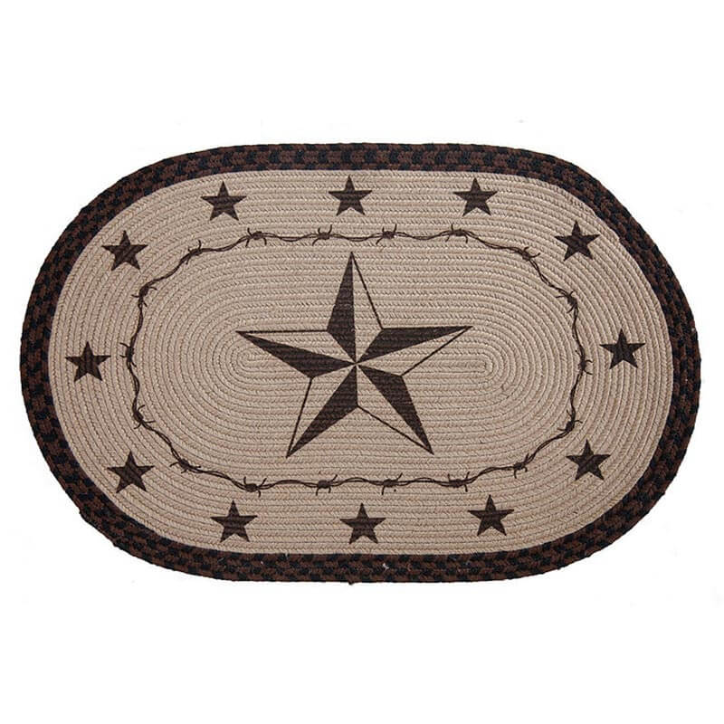 Western Barbwire Star Jute Rug
