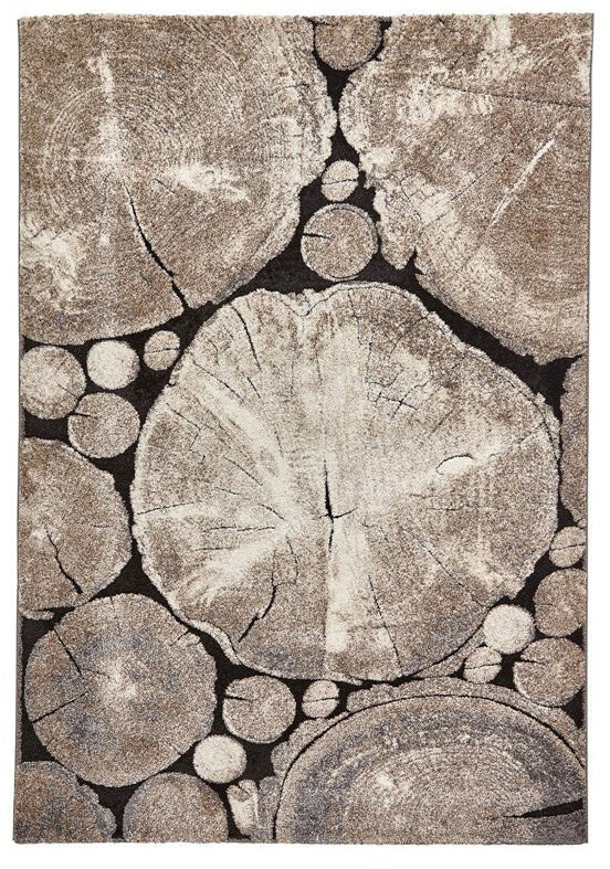 Woodland 6318 - Beige / Black Rug