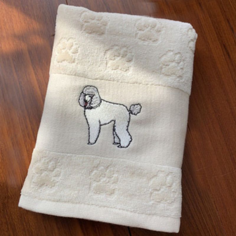 Dog Embroidery Towel