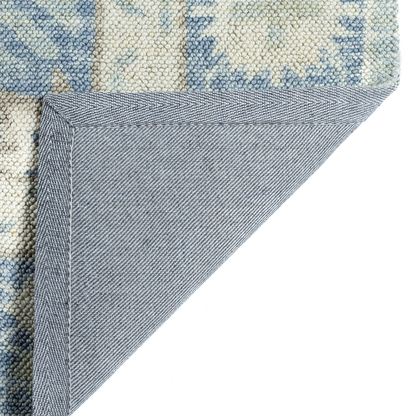 Ana Blue Wool Area Rug