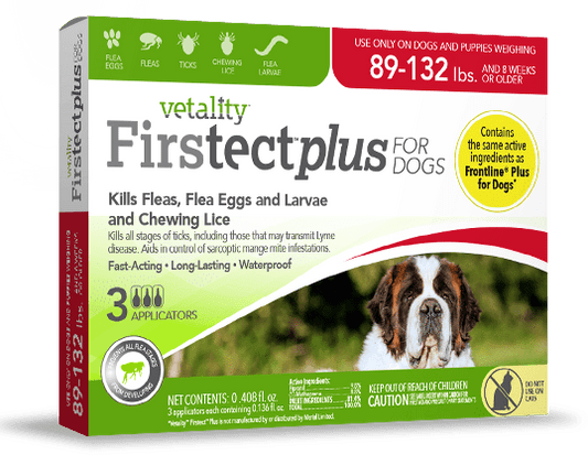 Vetality Firstect Plus Monthly Topical Flea and Tick Treatment for Extra Large Dogs