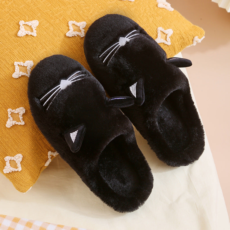 Warm Cat Velvet Slippers