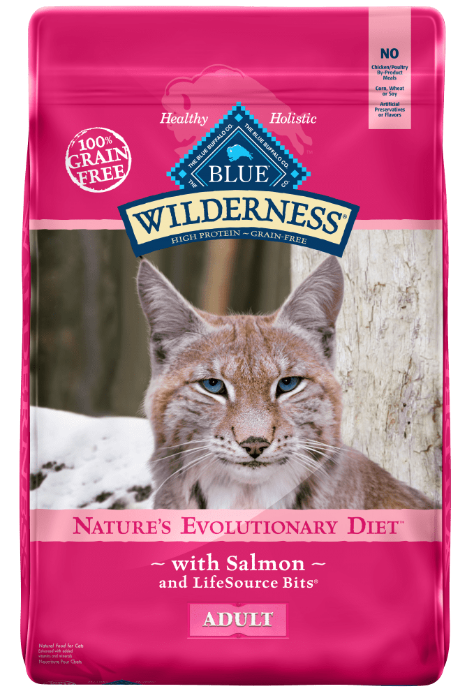 Blue Buffalo Wilderness Grain Free Salmon High Protein Recipe Dry Cat Food