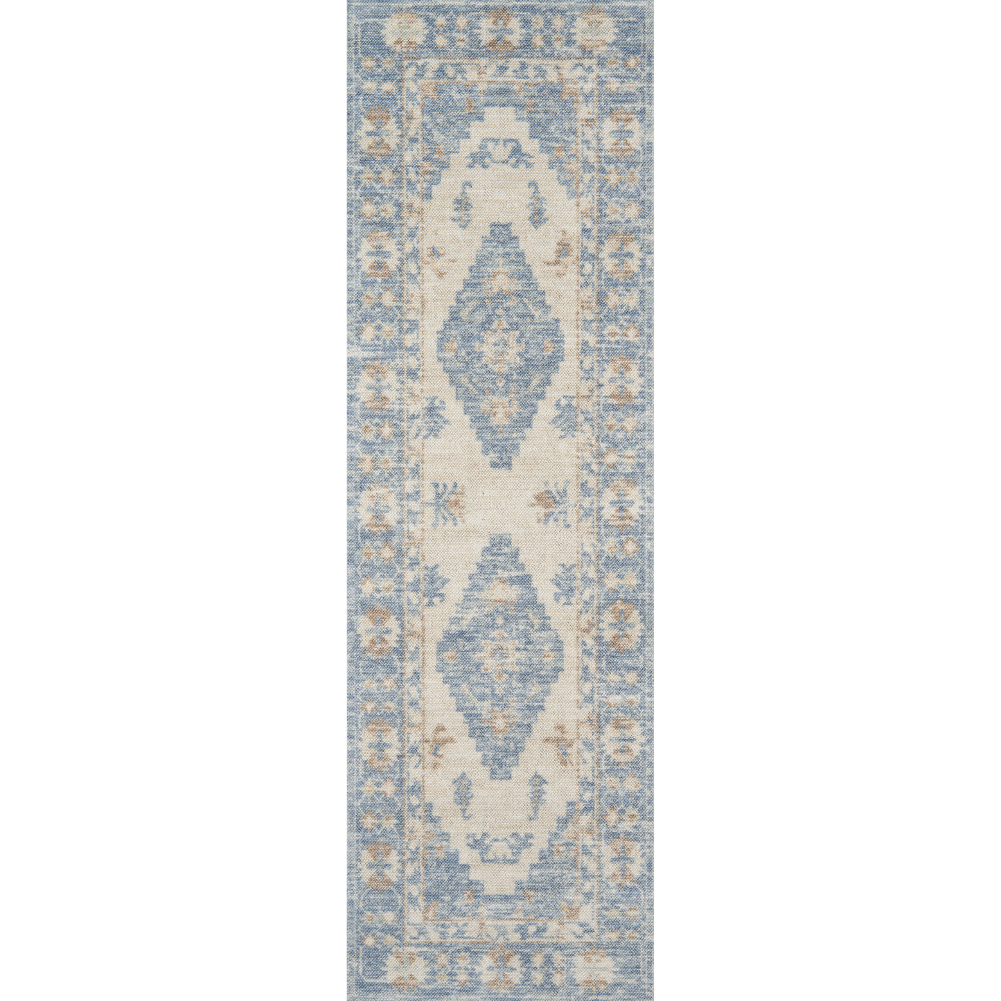 Ana Blue Wool Area Rug