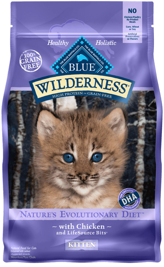 Blue Buffalo Wilderness Grain Free Chicken High Protein Recipe Dry Kitten Food