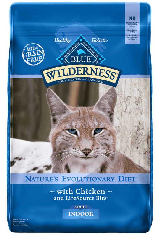 Blue Buffalo Wilderness Grain Free Chicken High Protein Recipe Indoor Dry Cat Food