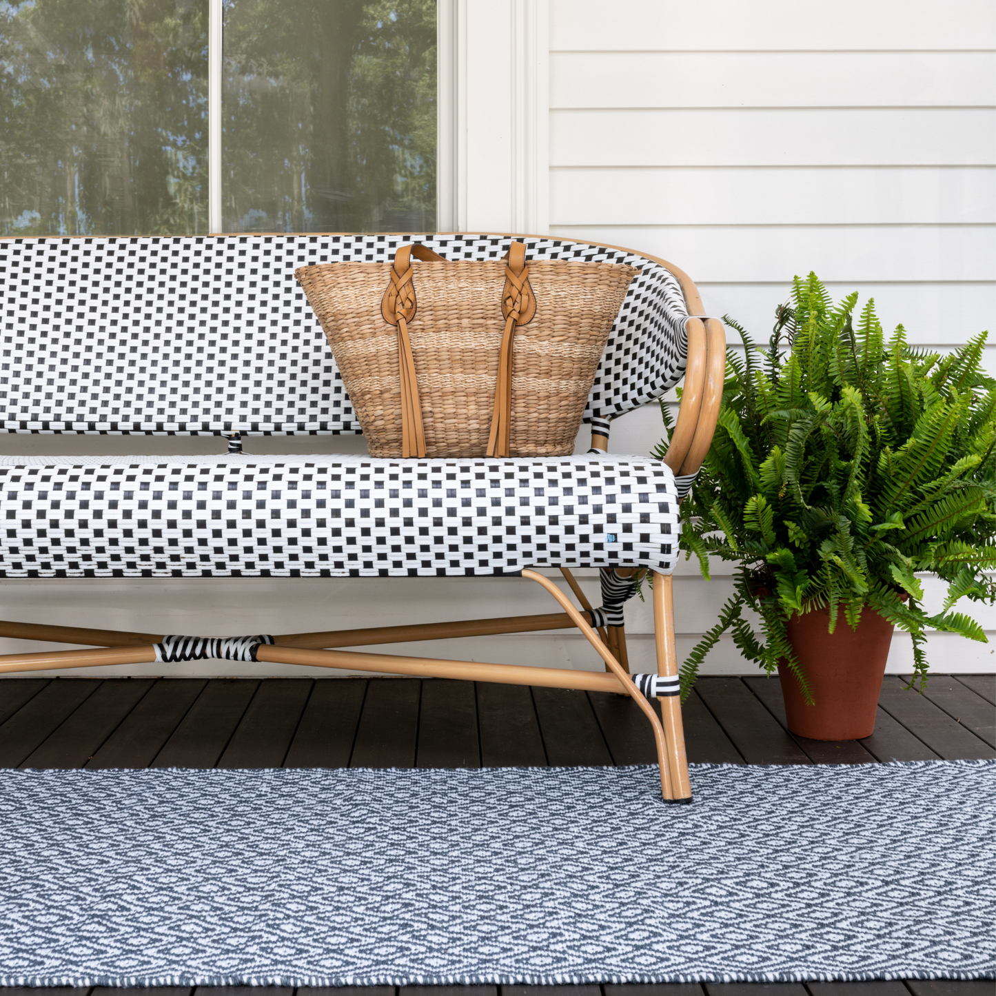 River Davis Slate Hand Woven PET Indoor Outdoor Rug