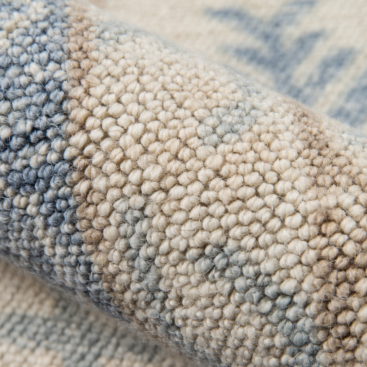 Ana Blue Wool Area Rug