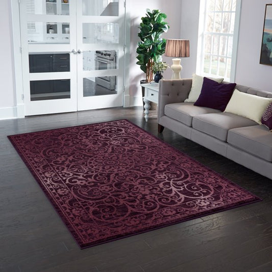 Runner Rug in Purple Size 84x60 Inches