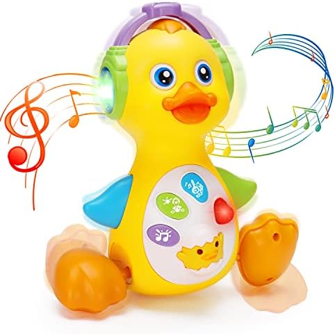 Baby Musical Duck Toy Dancing Walking Tummy Time, Light Up Infant Toys 0-3 3-6 Month, 6-12 12-18 Months Gifts for 1 Year Old Boys Girls Baby Learning Development Toddler Toys Age 1-2