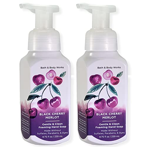 Bath and Body Works Gentle & Clean Foaming Hand Soap, 8.75 fl. oz. (Black Cherry Merlot, 2-Pack)
